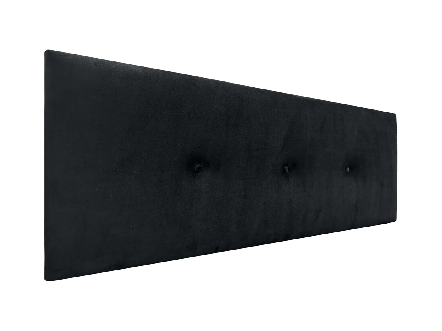 DHOME Tête de Lit Velours Lisse avec Boutons 150x60 Lits 150/160 - Noir