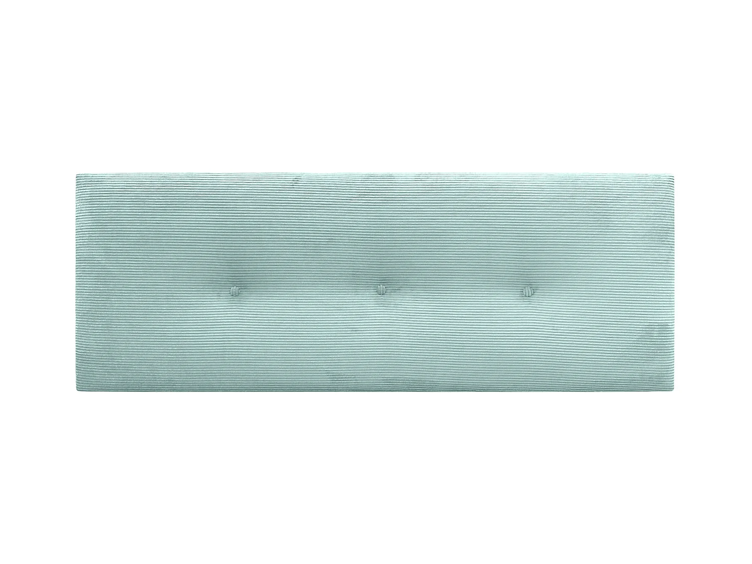 DHOME Effen corduroy hoofdeinde met knopen 150x60 bedden 150/160 - Aquagroen