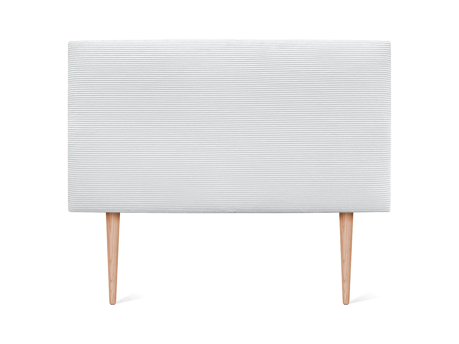 DHOME Tête de Lit Velours Côtelé Uni 105x105 avec Pieds de Lit 105 - Blanc