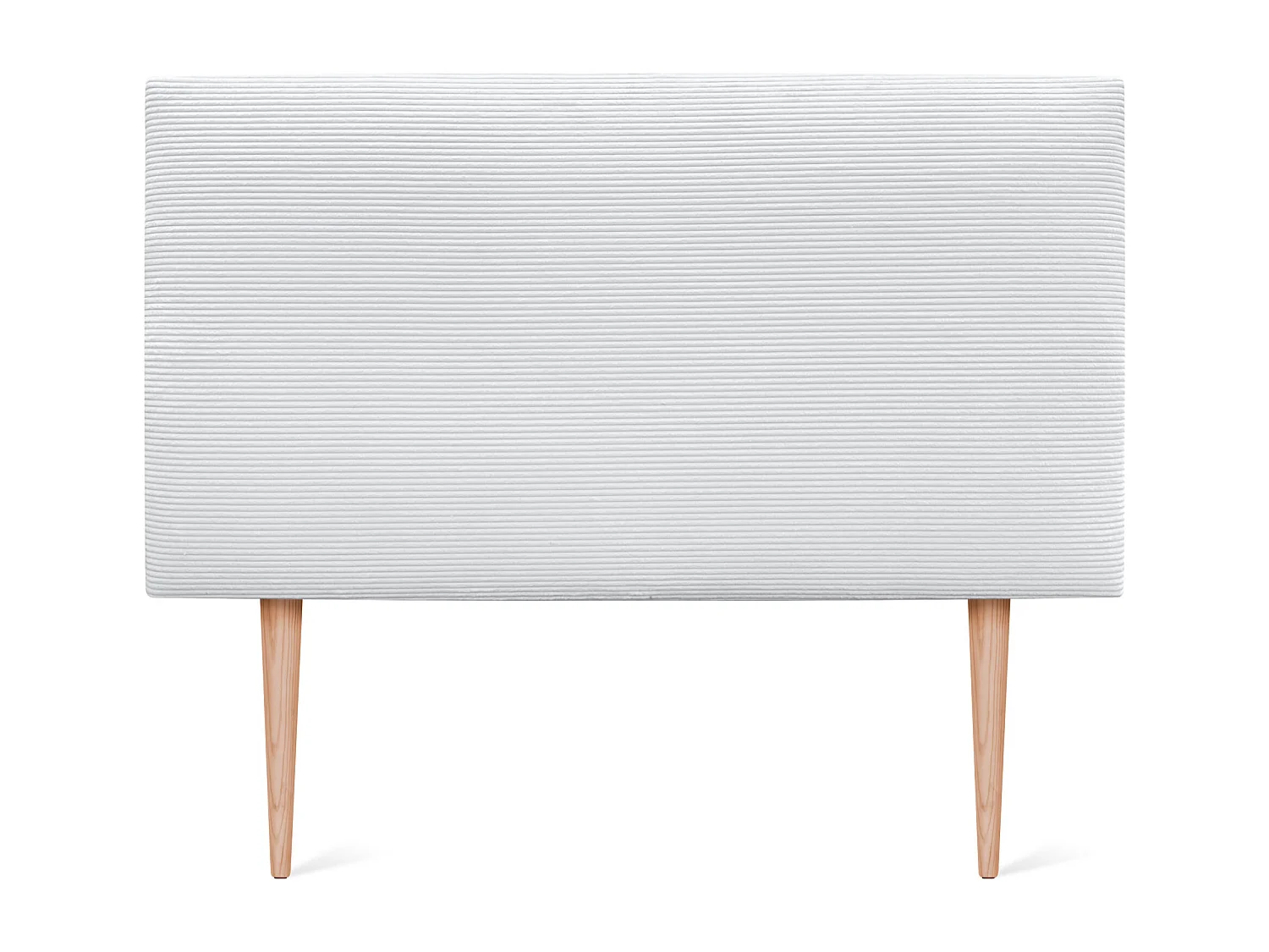 DHOME Tête de Lit Velours Côtelé Uni 105x105 avec Pieds de Lit 105 - Blanc