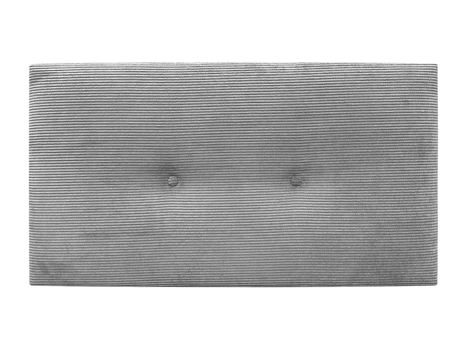 DHOME Einfarbiges Cord-Kopfteil mit Knöpfen 105x50 Betten 105 – Grau