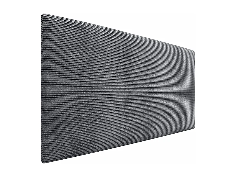DHOME Tête de Lit Velours Côtelé Uni 80x50 Lits 80/90 - Gris Foncé