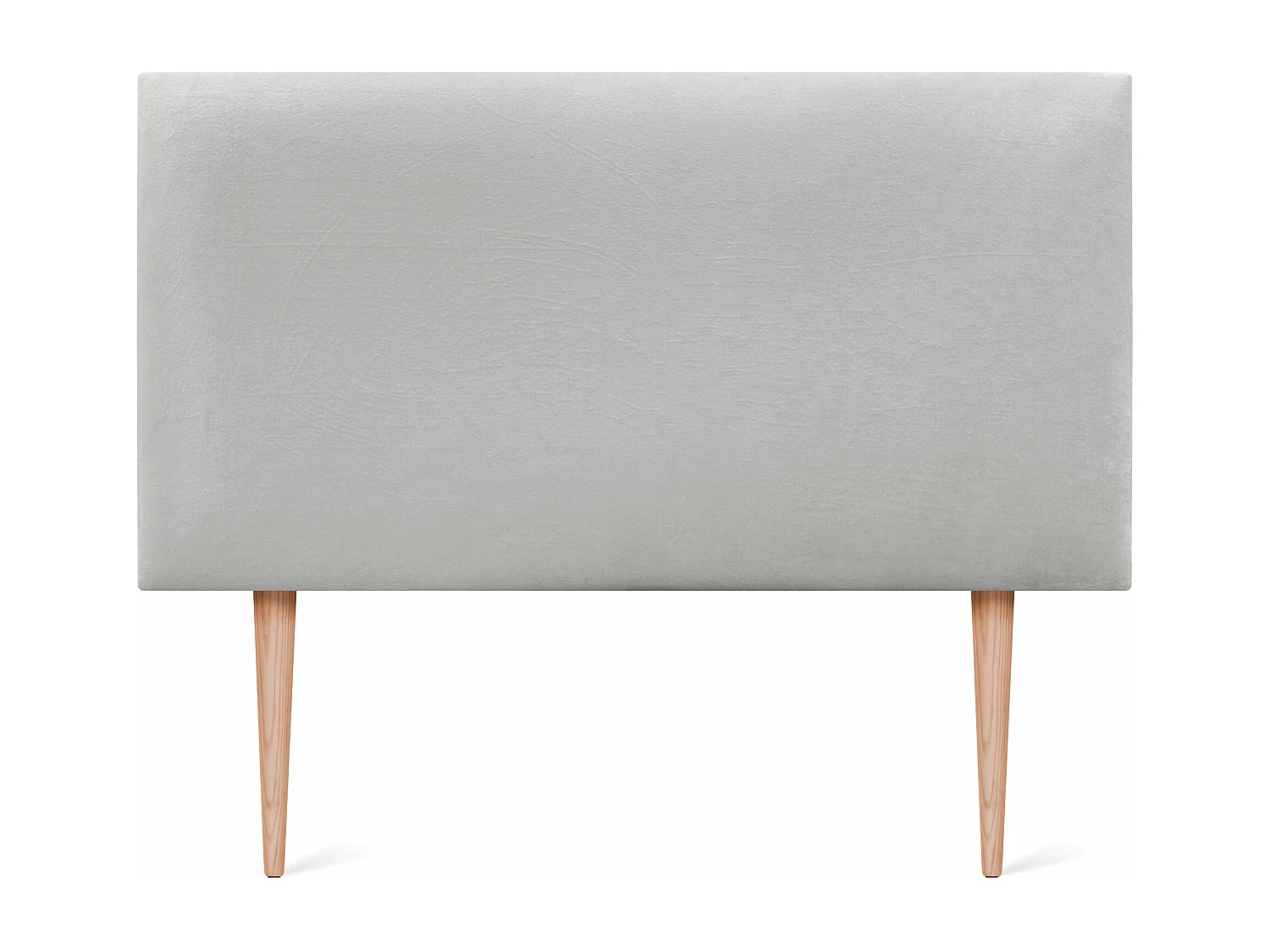 DHOME Testiera in velluto liscio 105x105 con Gambe letto 105 - Bianco