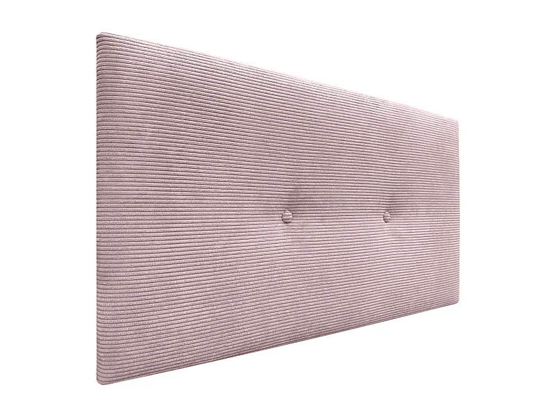 DHOME Tête de Lit Velours Côtelé Uni avec Boutons 95x50 Lits 80/90 - Rose Pâle