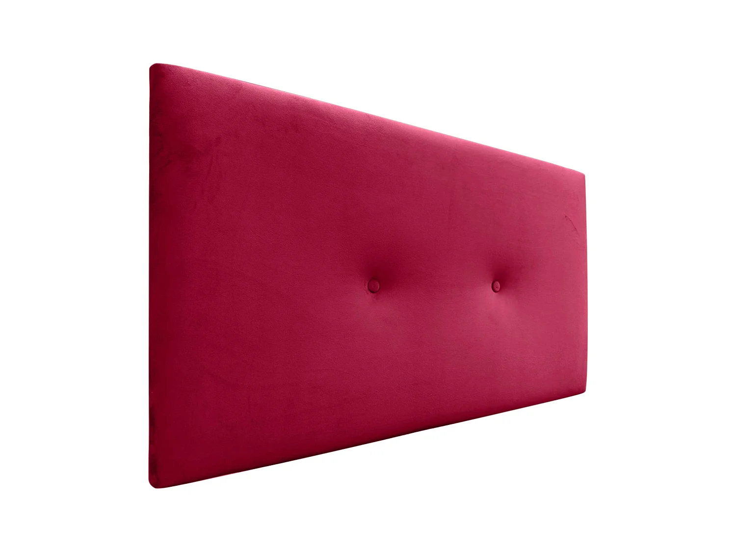 DHOME Tête de Lit Velours Lisse avec Boutons 95x60 Lits 80/90 - Rouge