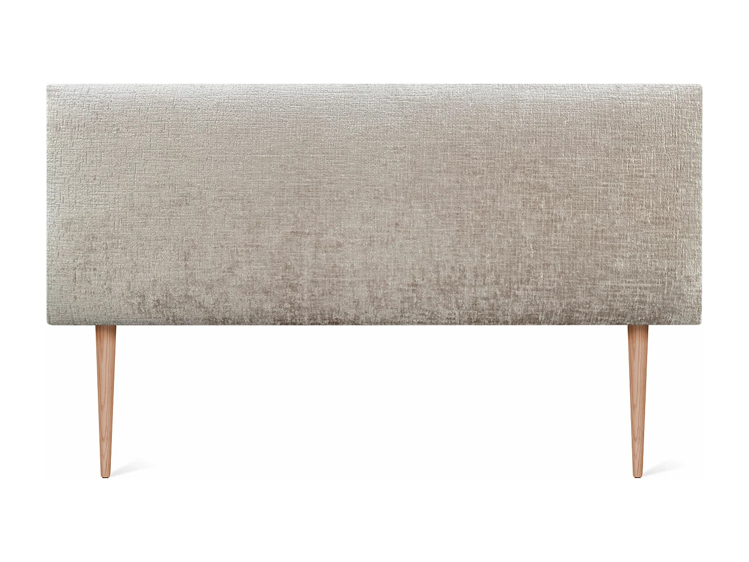 DHOME Tête de Lit Laine Naturelle 145x105cm avec Pieds de Lit 140/135 - Beige