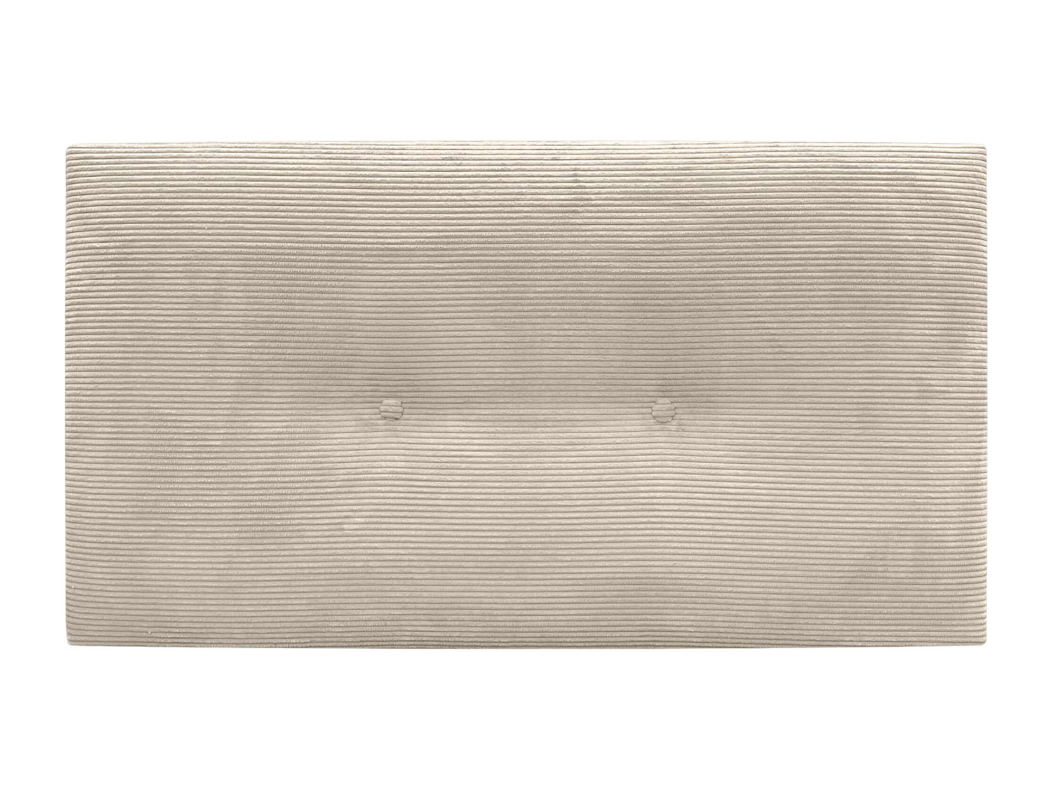 DHOME Effen corduroy hoofdeinde met knopen 95x60 bedden 80/90 - Beige