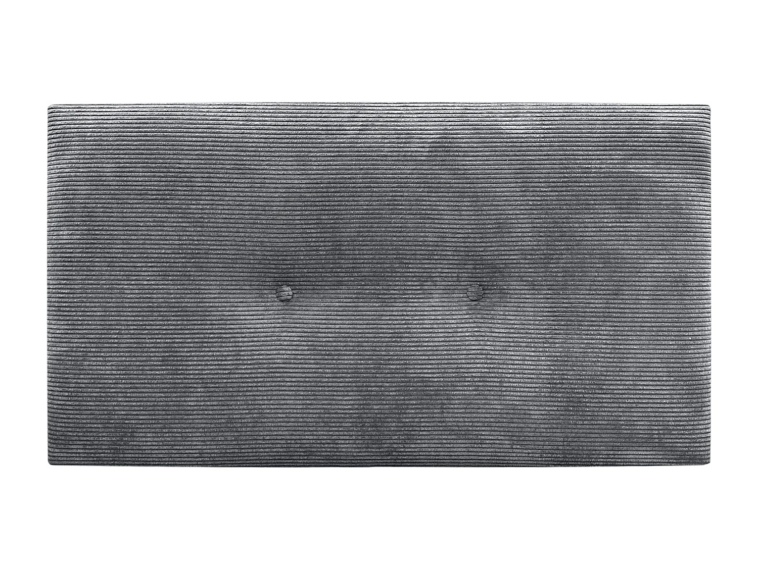 DHOME Tête de Lit Velours Côtelé Uni avec Boutons 105x60 Lits 105 - Gris Foncé