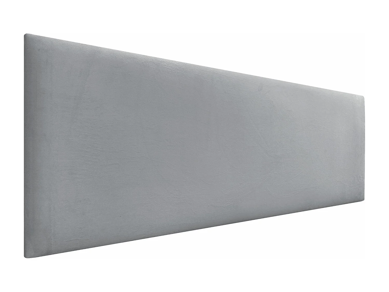 DHOME Tête de Lit Velours Lisse 145x50 Lits 120/135/140 - Gris Clair