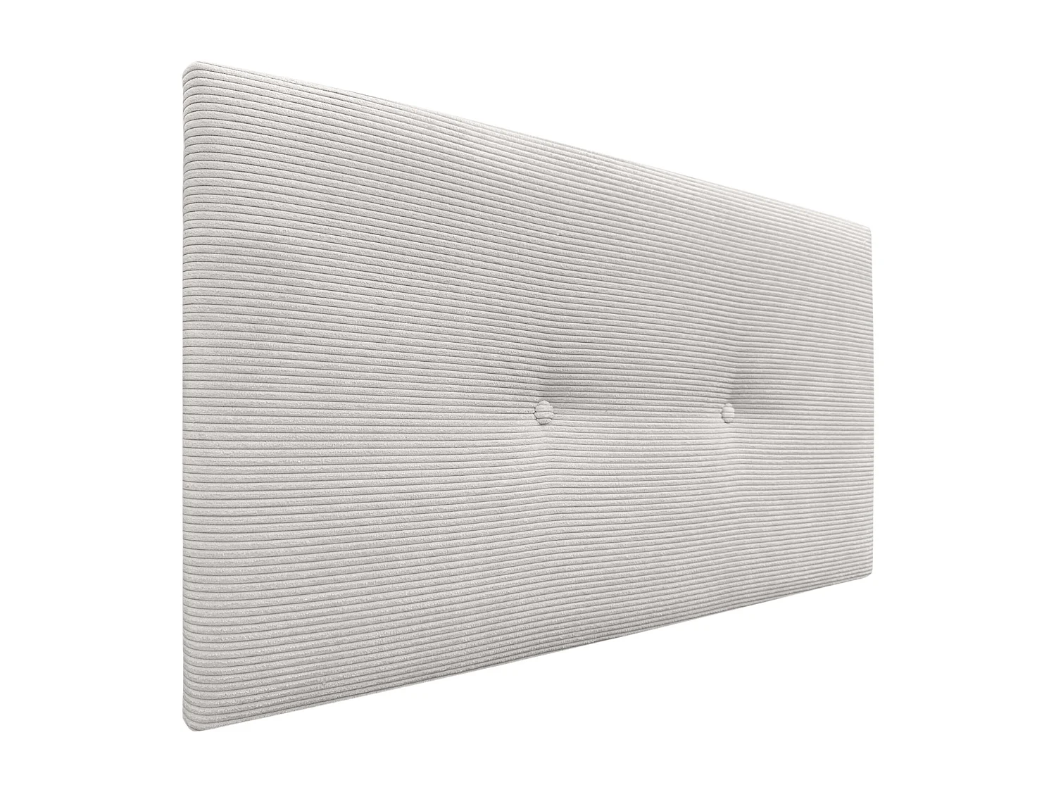 DHOME Tête de Lit Velours Côtelé Uni avec Boutons 150x60 Lits 150/160 - Blanc Os