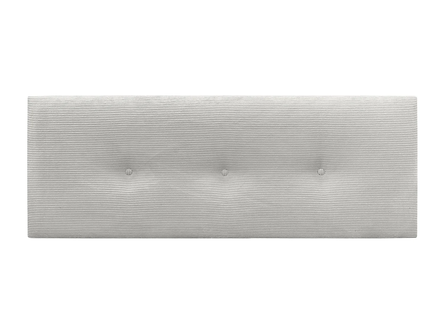 DHOME Tête de Lit Velours Côtelé Uni avec Boutons 150x60 Lits 150/160 - Blanc Os