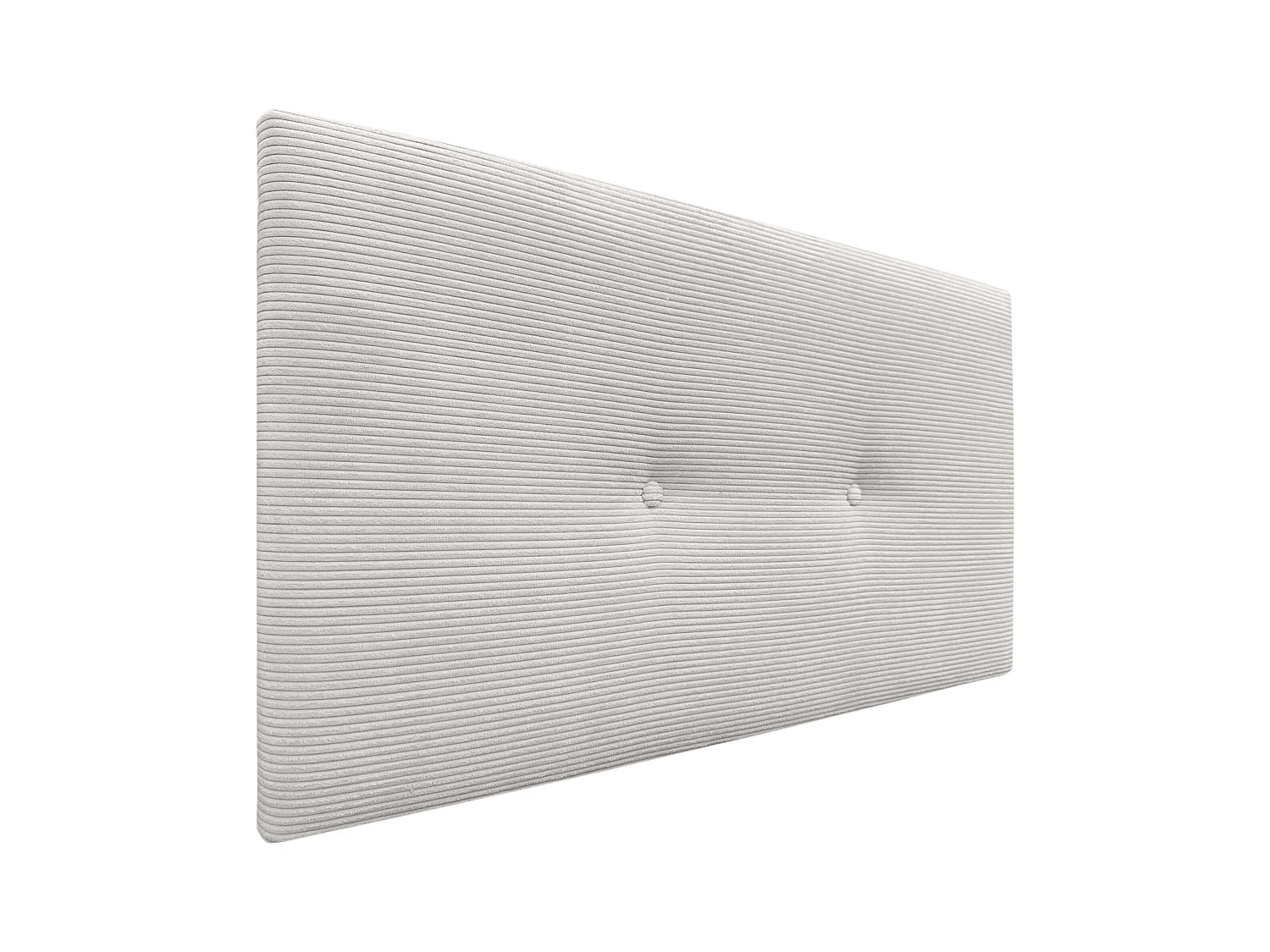 DHOME Cabecero de Pana Liso con Botones 150x60 Camas 150/160 - Blanco Hueso