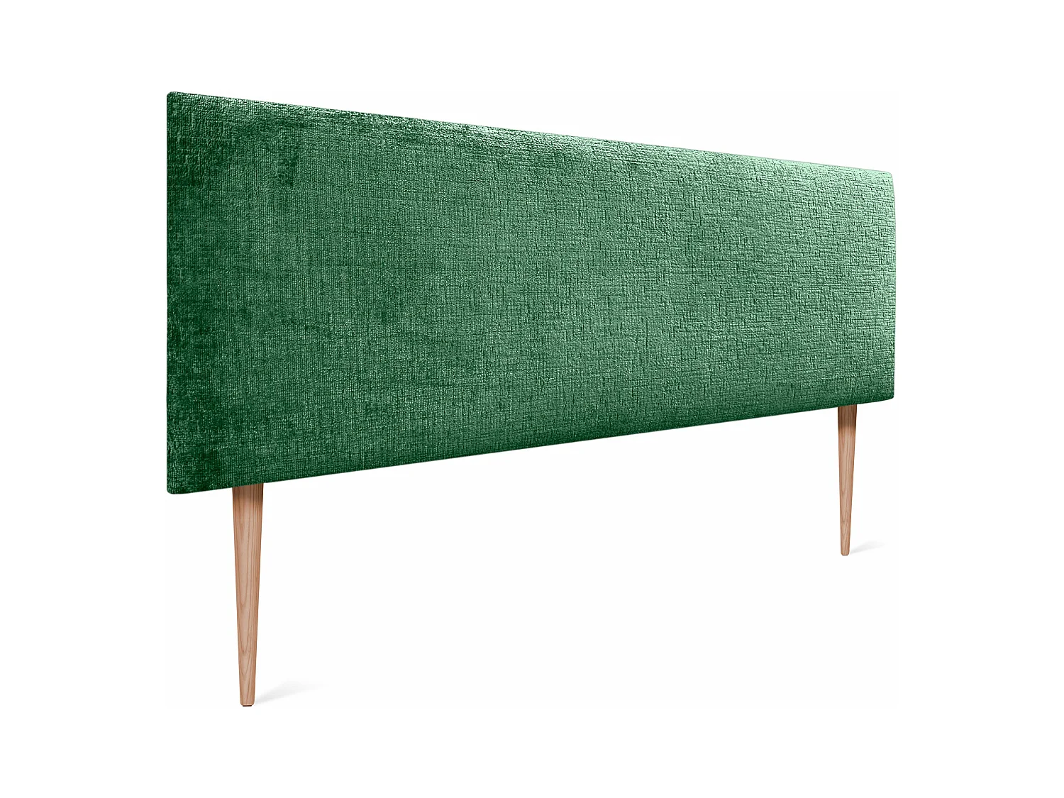 DHOME Tête de Lit Laine Naturelle 160x105cm avec Pieds de Lit 150/160 - Vert