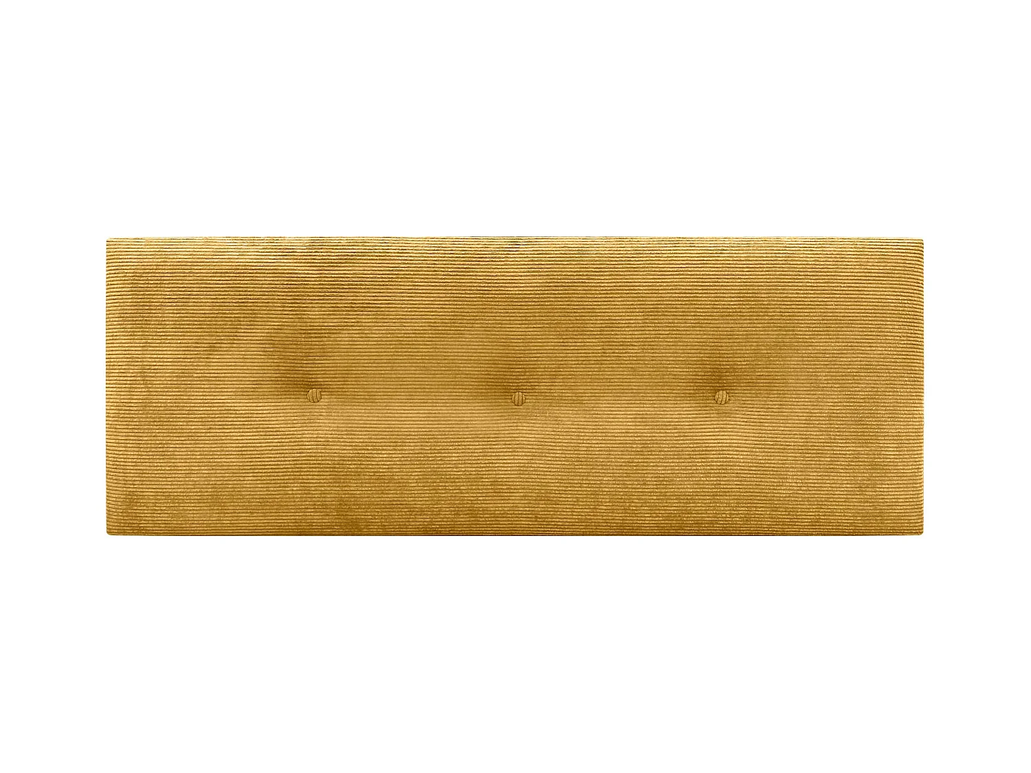 DHOME Testiera in velluto a coste tinta unita con bottoni 160x60 Letti 150/160 - Senape