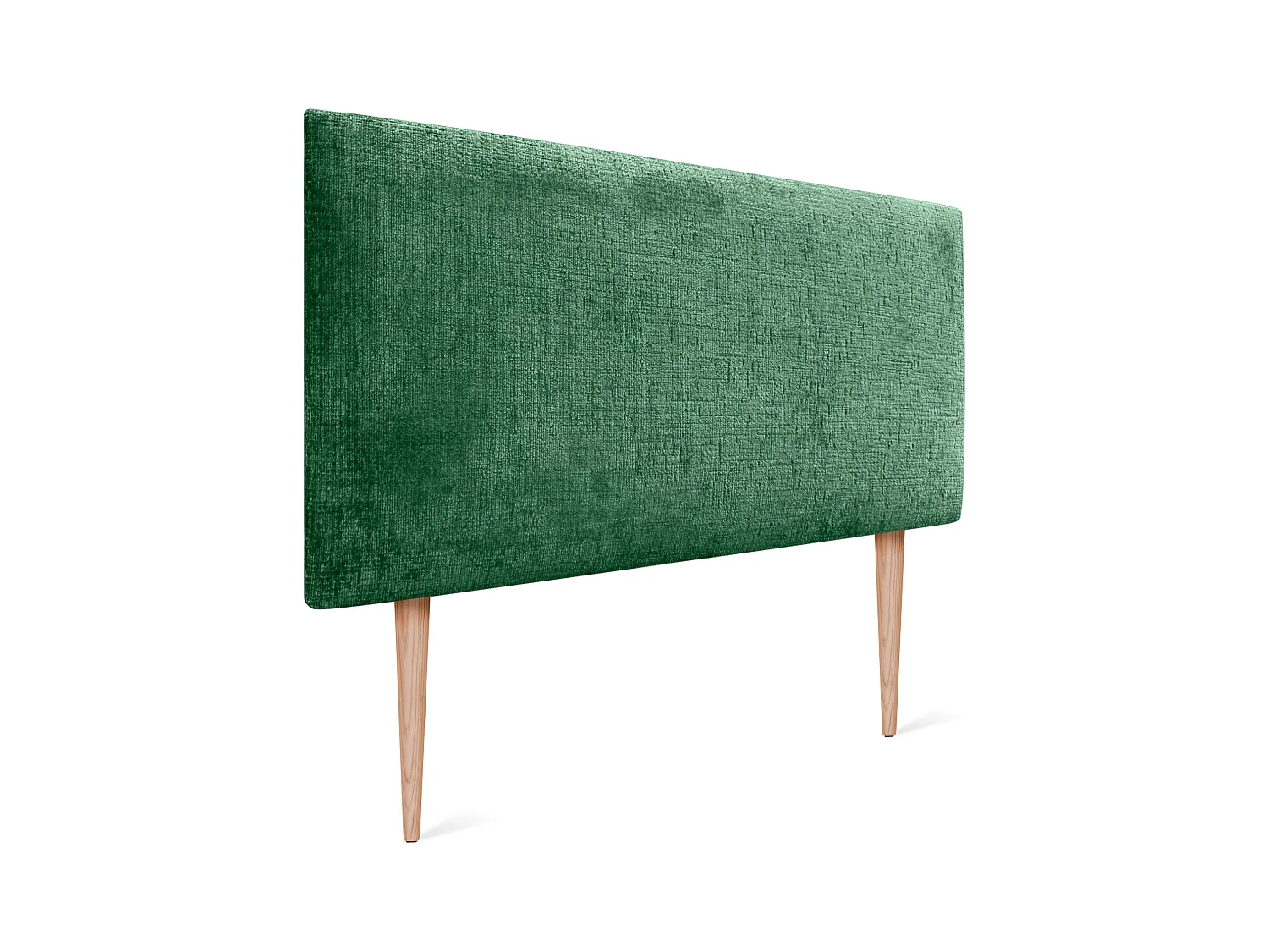 DHOME Tête de Lit Laine Naturelle 95x105cm avec Pieds de Lit 90 - Vert