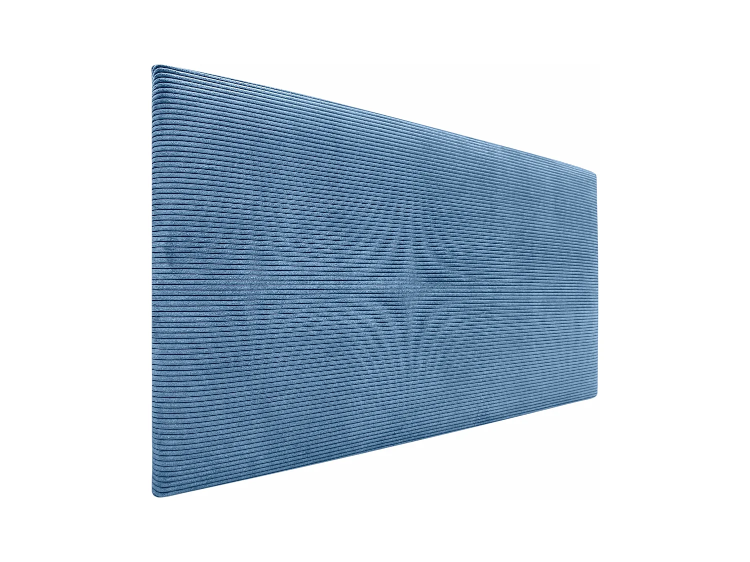 DHOME Tête de Lit Velours Côtelé Uni 95x60 Lits 80/90 - Bleu