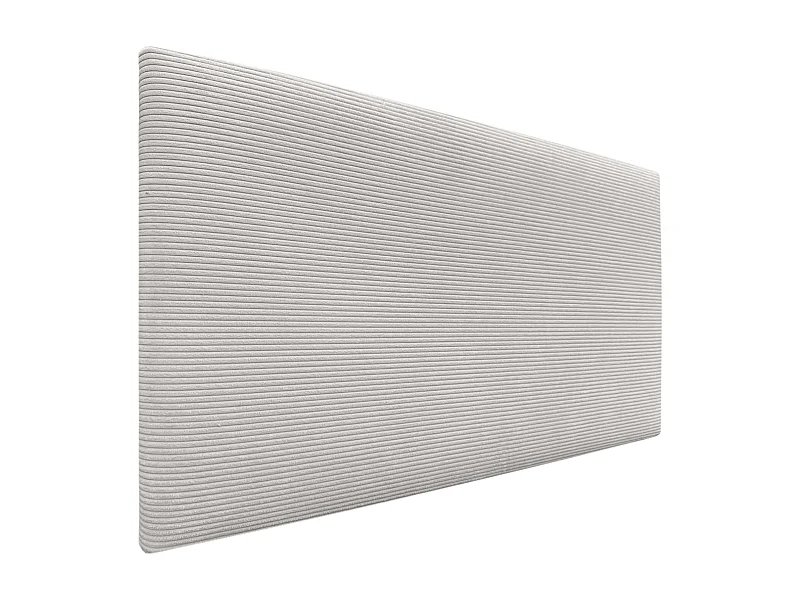 DHOME Tête de Lit Velours Côtelé Uni 160x60 Lits 150/160 - Blanc Os