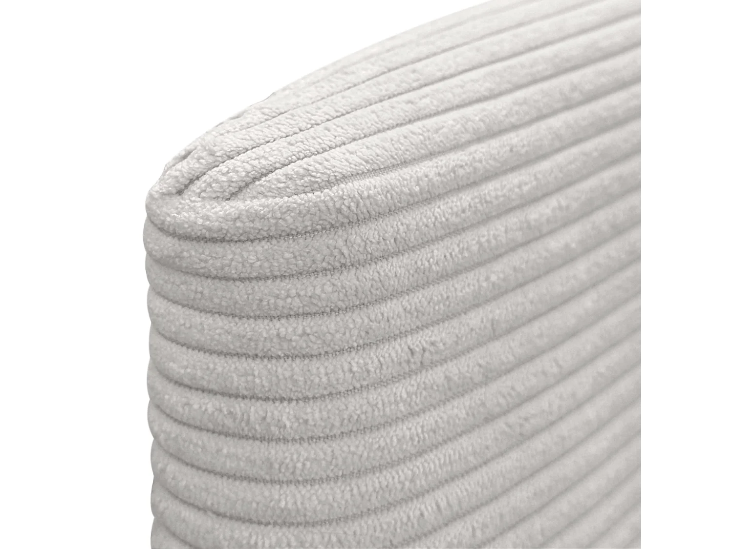 DHOME Tête de Lit Velours Côtelé Uni 160x60 Lits 150/160 - Blanc Os