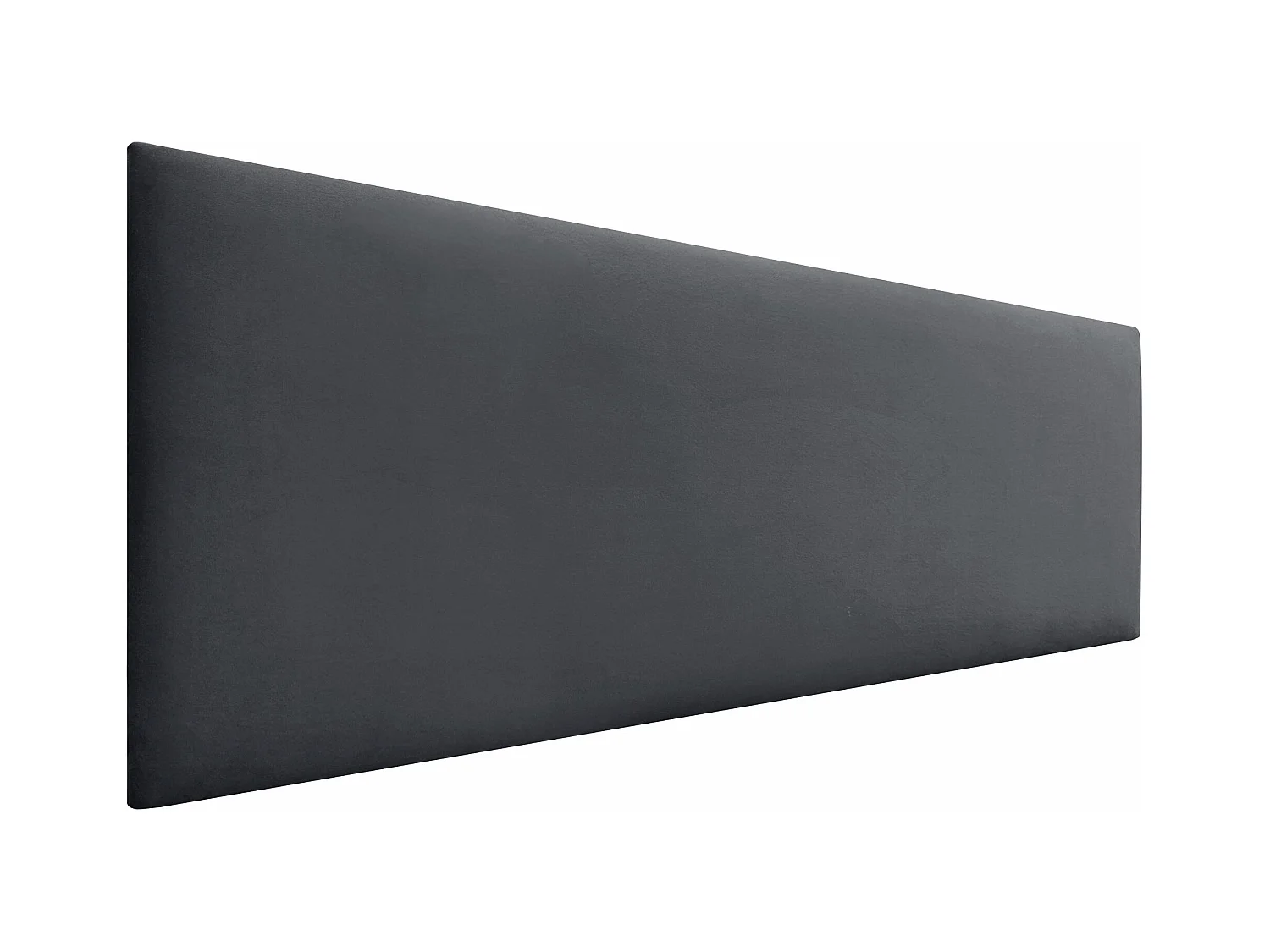 DHOME Kopfteil aus glattem Samt, 145 x 60, Betten 120/135/140 – Dunkelgrau
