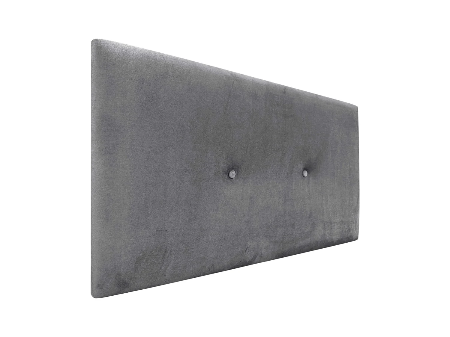 DHOME Tête de Lit Velours Lisse avec Boutons 80x60 Lits 80/90 - Gris Cendré