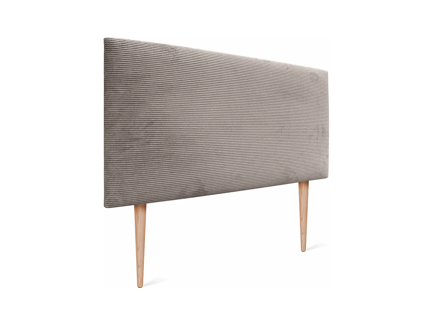 DHOME Tête de Lit Velours Côtelé Uni 105x105 avec Pieds de Lit 105 - Marron