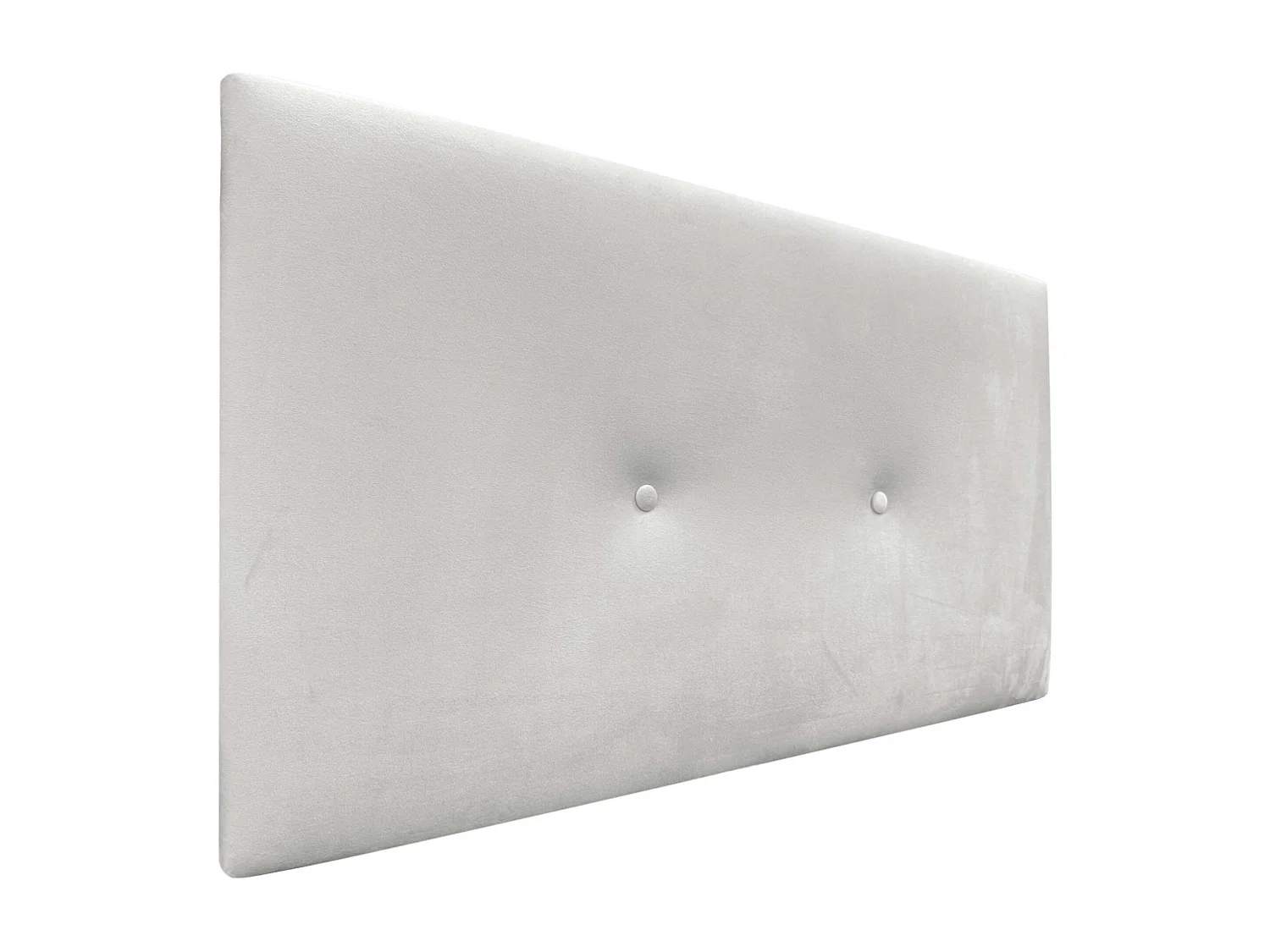 DHOME Tête de Lit Velours Lisse avec Boutons 95x60 Lits 80/90 - Blanc