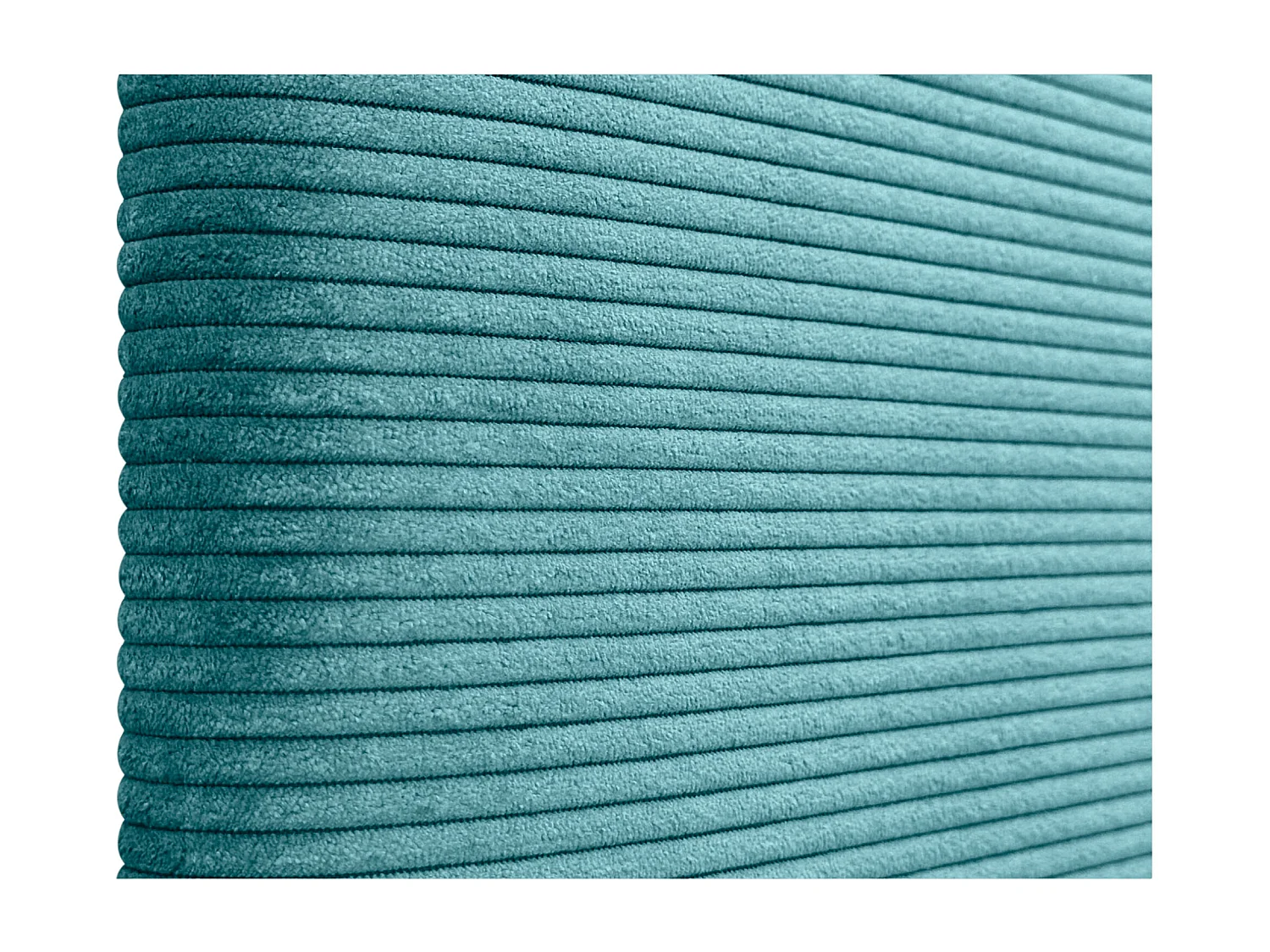 DHOME Tête de Lit Velours Côtelé Uni avec Boutons 105x105 et Pieds de Lit 105 - Turquoise