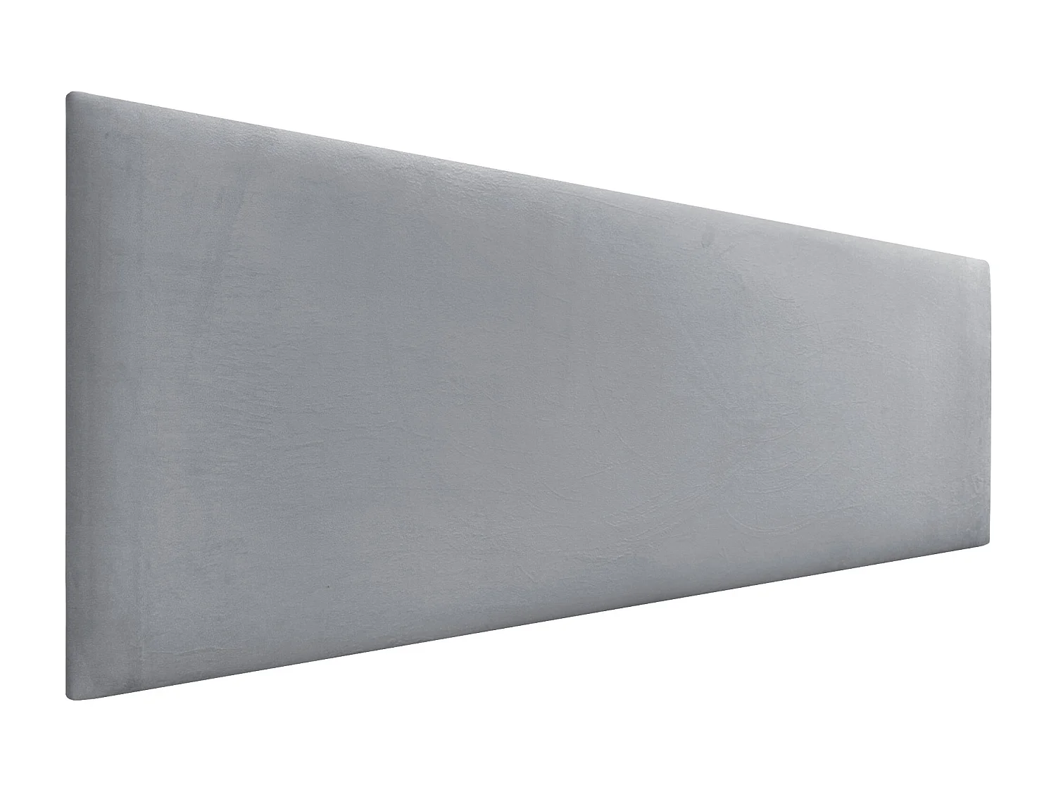 DHOME Glad fluwelen hoofdeinde 135x60 bedden 120/135/140 - lichtgrijs