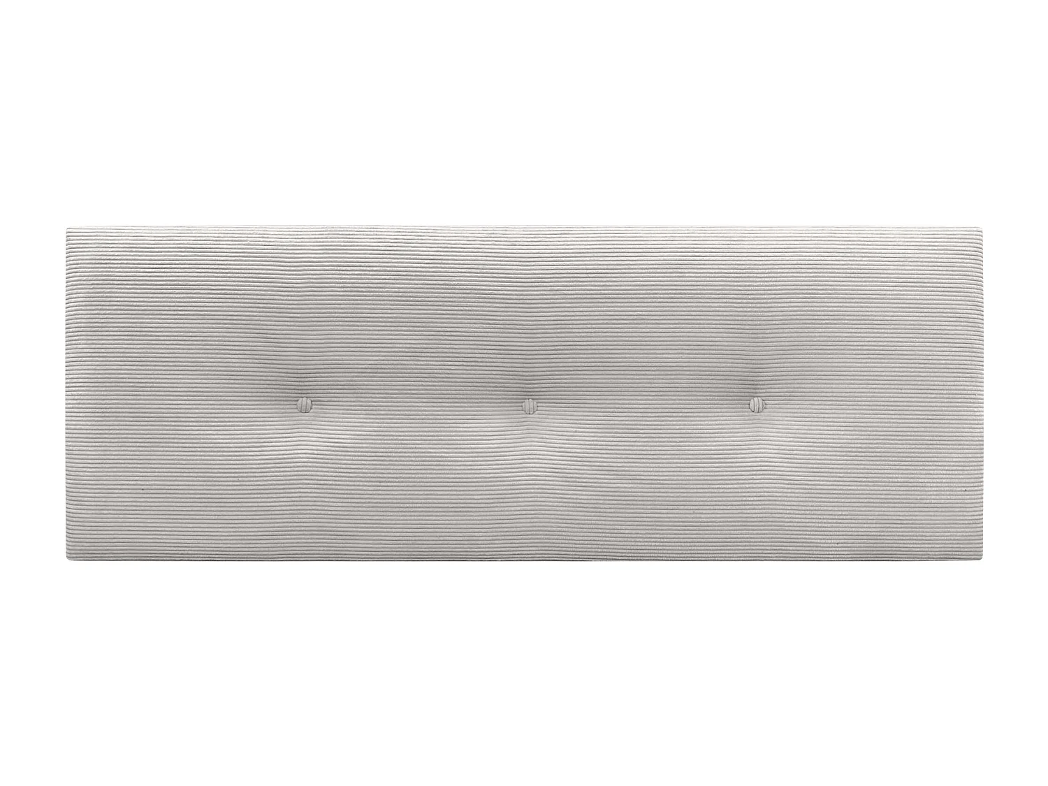 DHOME Tête de Lit Velours Côtelé Uni avec Boutons 135x50 Lits 120/135/140 - Blanc Os