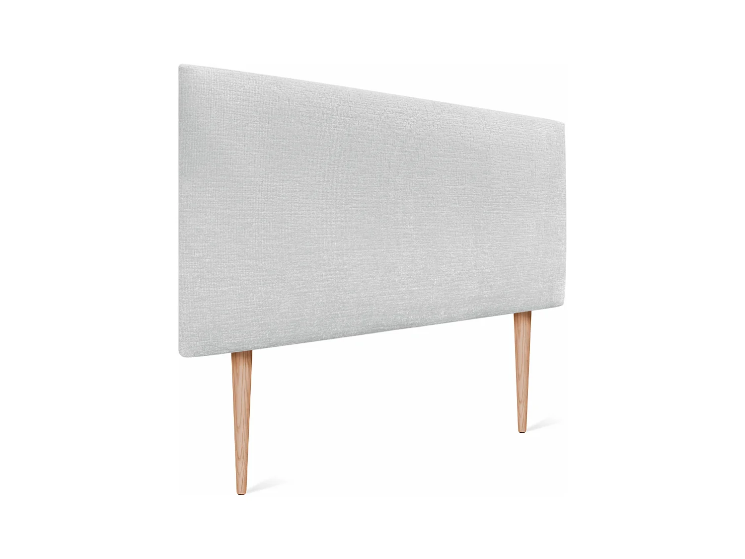 DHOME Tête de Lit Laine Naturelle 90x105cm avec Pieds de Lit 80/90 - Blanc