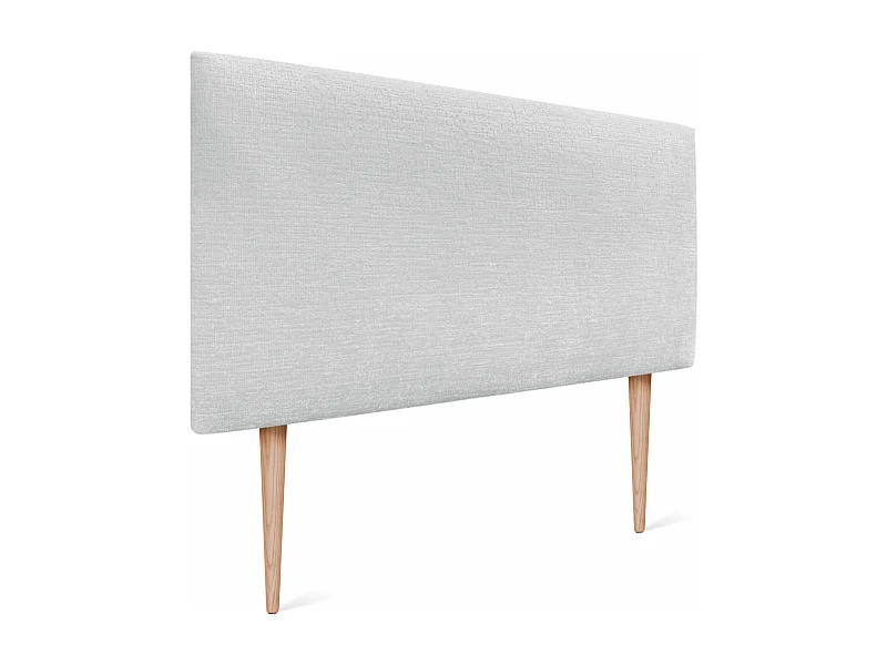 DHOME Testiera in Lana Naturale 110x105 cm con Gambe Letto 105/110 - Bianco