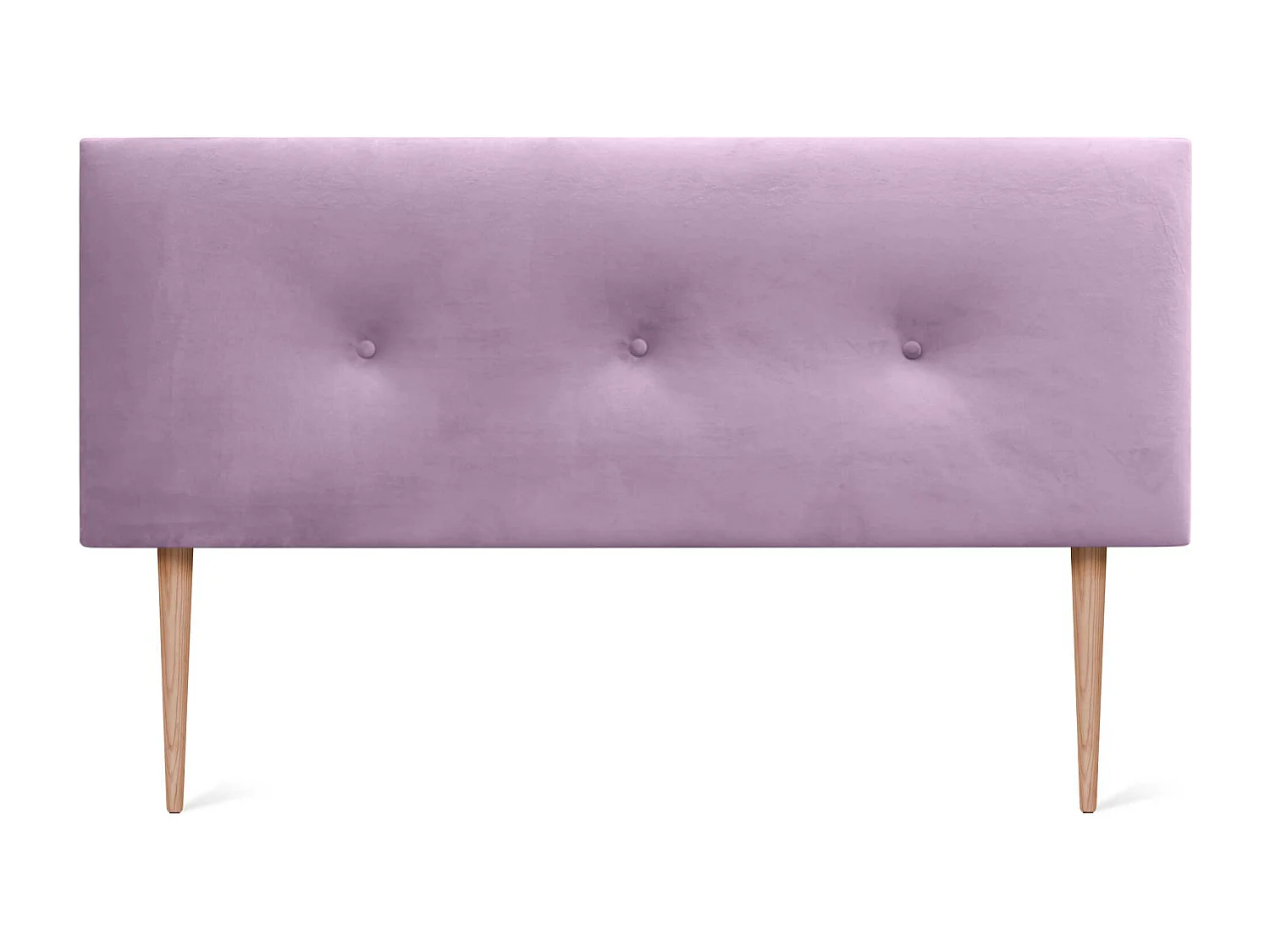 DHOME Tête de Lit Velours Lisse avec Boutons 135x105 avec Pieds de Lit 120/135/140 - Rose