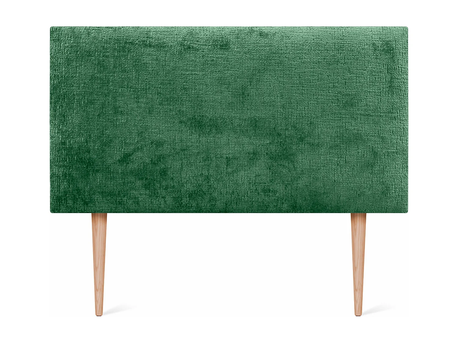 DHOME Tête de Lit Laine Naturelle 110x105cm avec Pieds de Lit 105/110 - Vert