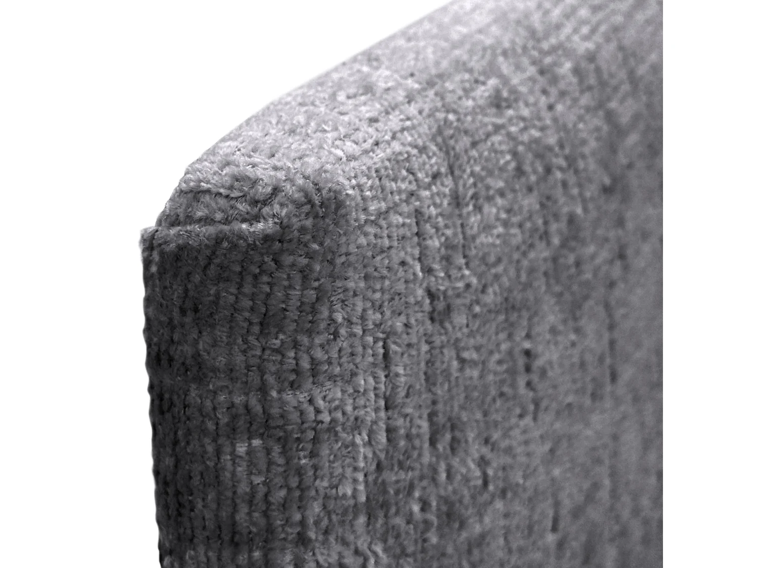 DHOME Hoofdbord van natuurlijke wol 135x105cm met bedpoten 120/135 - Grijs