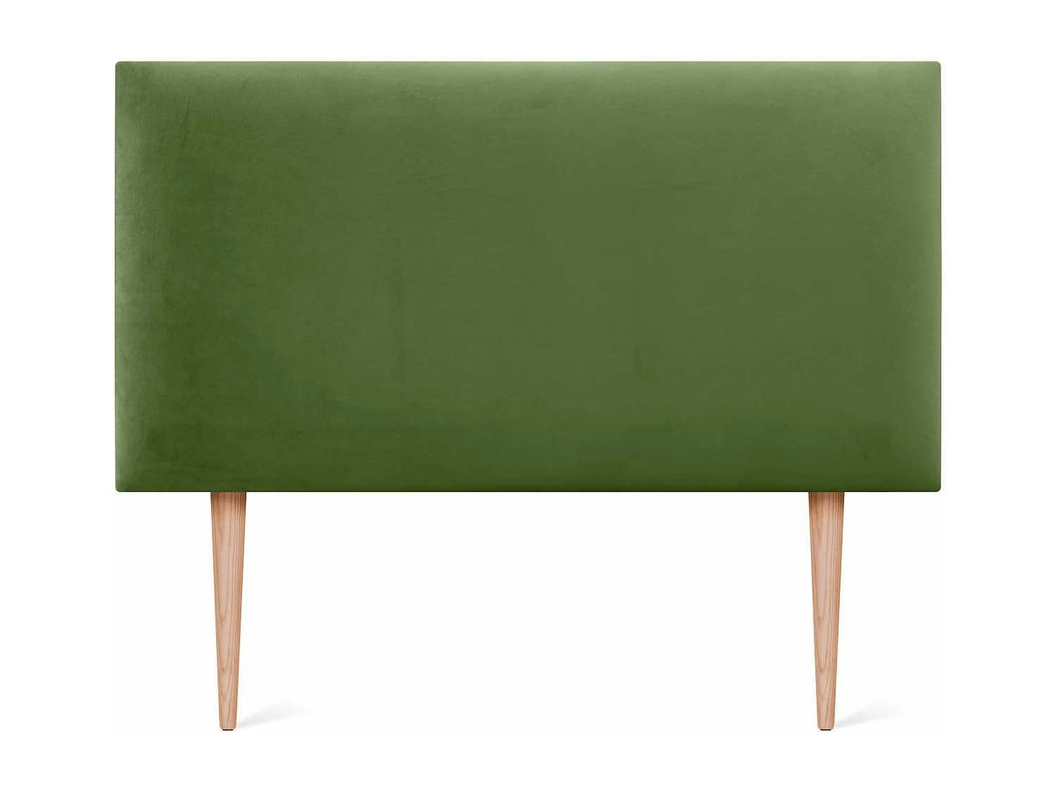 DHOME Cabeceira Smooth Velve 110x115 com pernas de cama 105 - Verde Selva