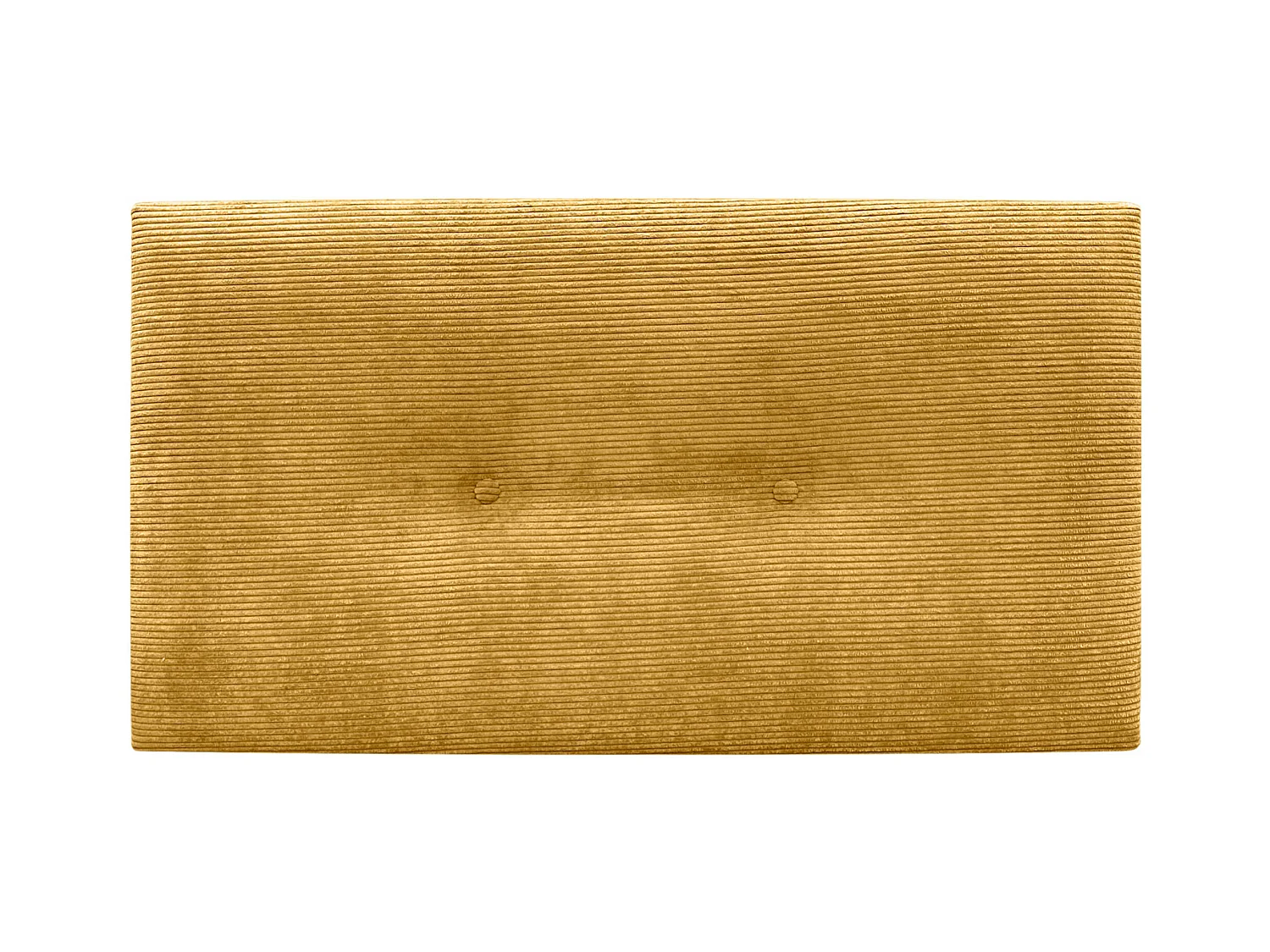 DHOME Tête de Lit Velours Côtelé Uni avec Boutons 95x50 Lits 80/90 - Moutarde