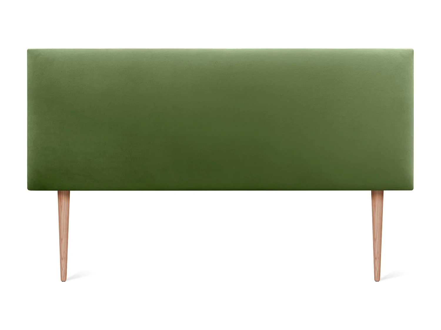 DHOME Glad fluwelen hoofdeinde 160x115 met bedpoten 150/160 - Junglegroen