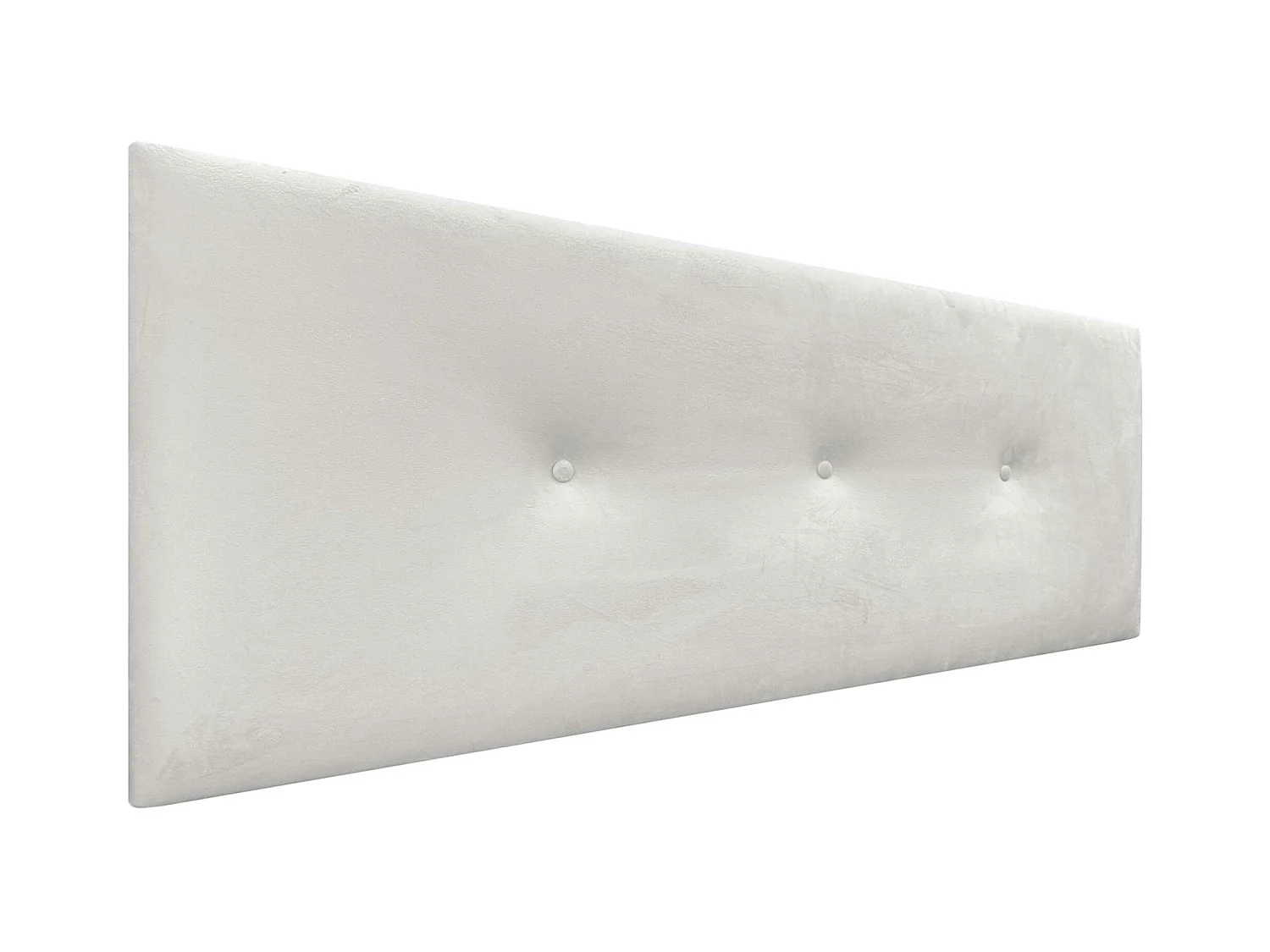 DHOME Kopfteil aus glattem Samt mit Knöpfen, 135 x 50, Betten 120/135/140 – Weiß