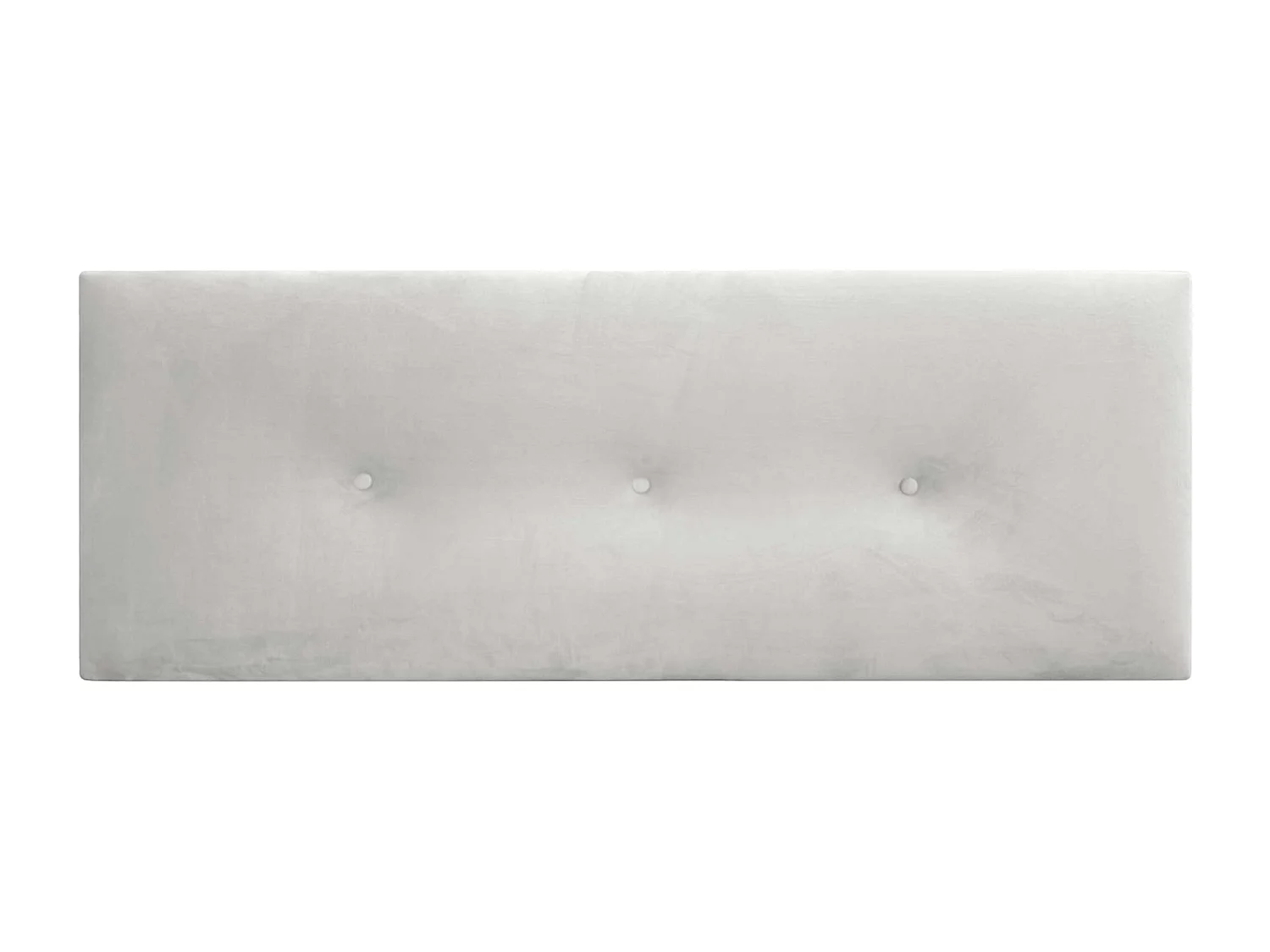 DHOME Tête de Lit Velours Lisse avec Boutons 135x50 Lits 120/135/140 - Blanc