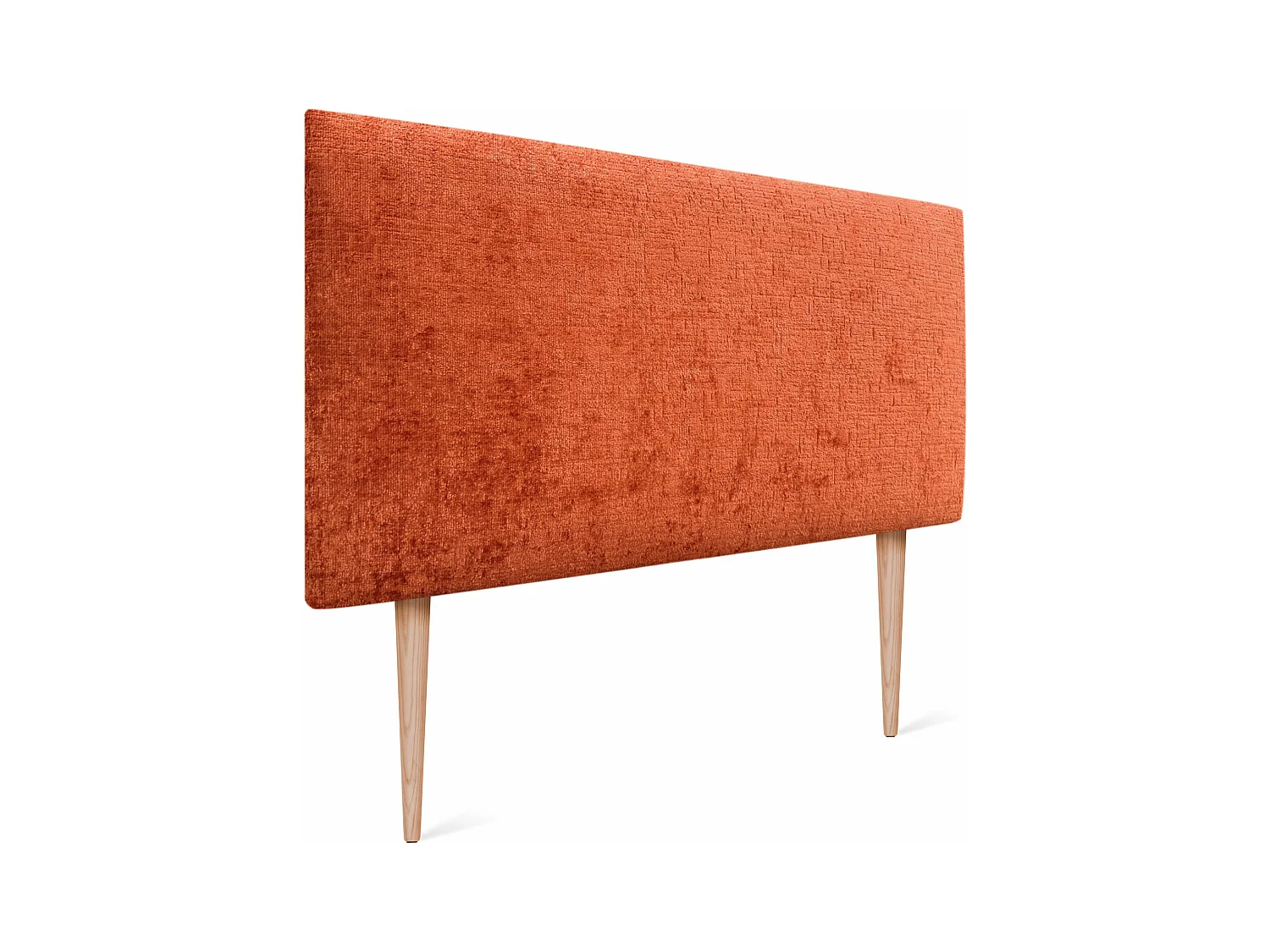 DHOME Tête de Lit Laine Naturelle 105x105cm avec Pieds de Lit 105 - Orange