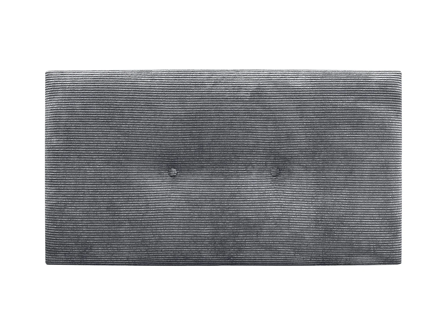 DHOME Effen corduroy hoofdeinde met knopen 110x60 bedden 105 - donkergrijs