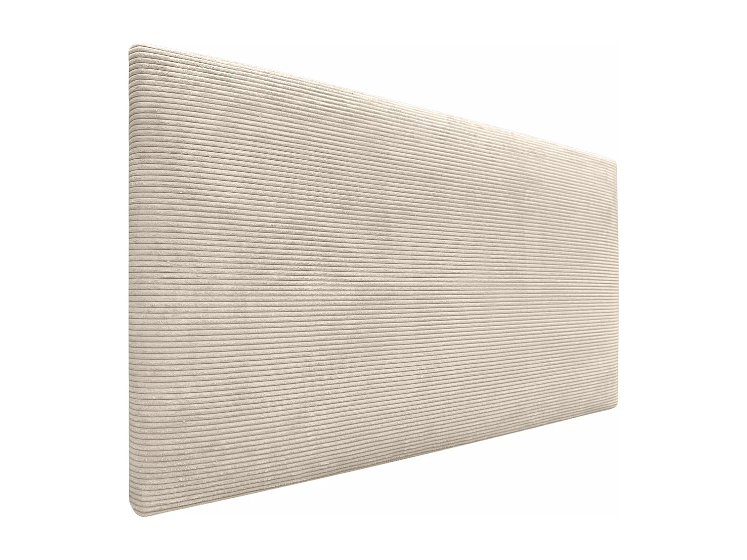 DHOME Tête de Lit Velours Côtelé Uni 135x50 Lits 120/135/140 - Beige