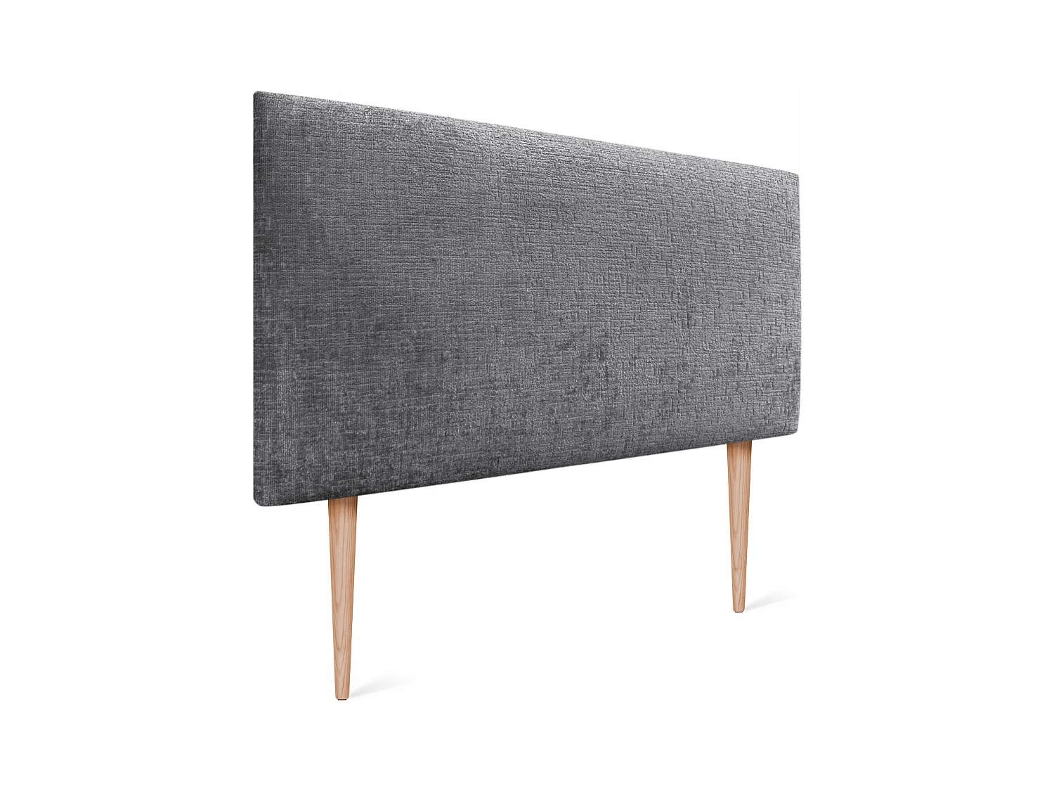 DHOME Tête de Lit Laine Naturelle 90x105cm avec Pieds de Lit 80/90 - Gris