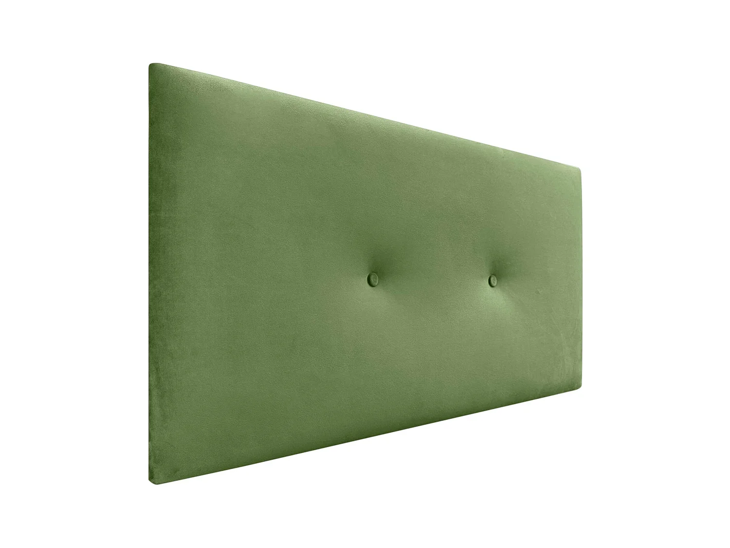 DHOME Kopfteil aus glattem Samt mit Knöpfen, 95 x 60 cm, Betten 80/90 – Dschungelgrün