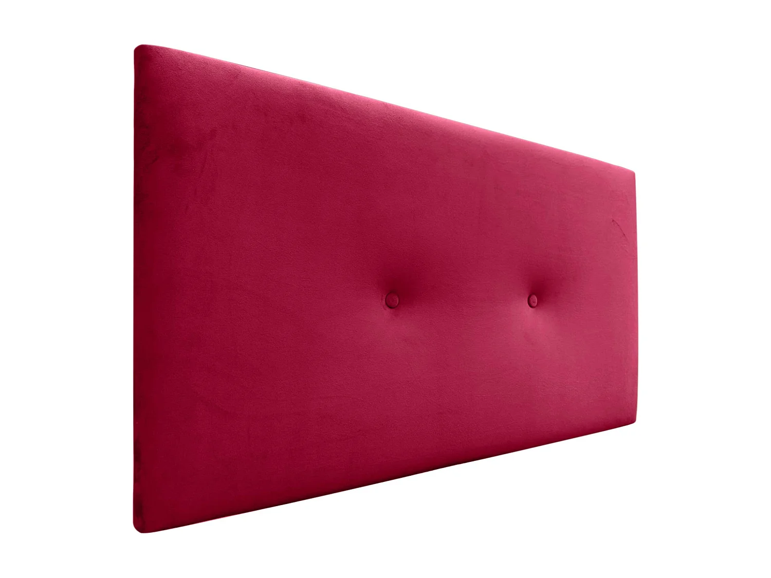 DHOME Kopfteil aus glattem Samt mit Knöpfen, 110 x 50 cm, Betten 105 – Rot