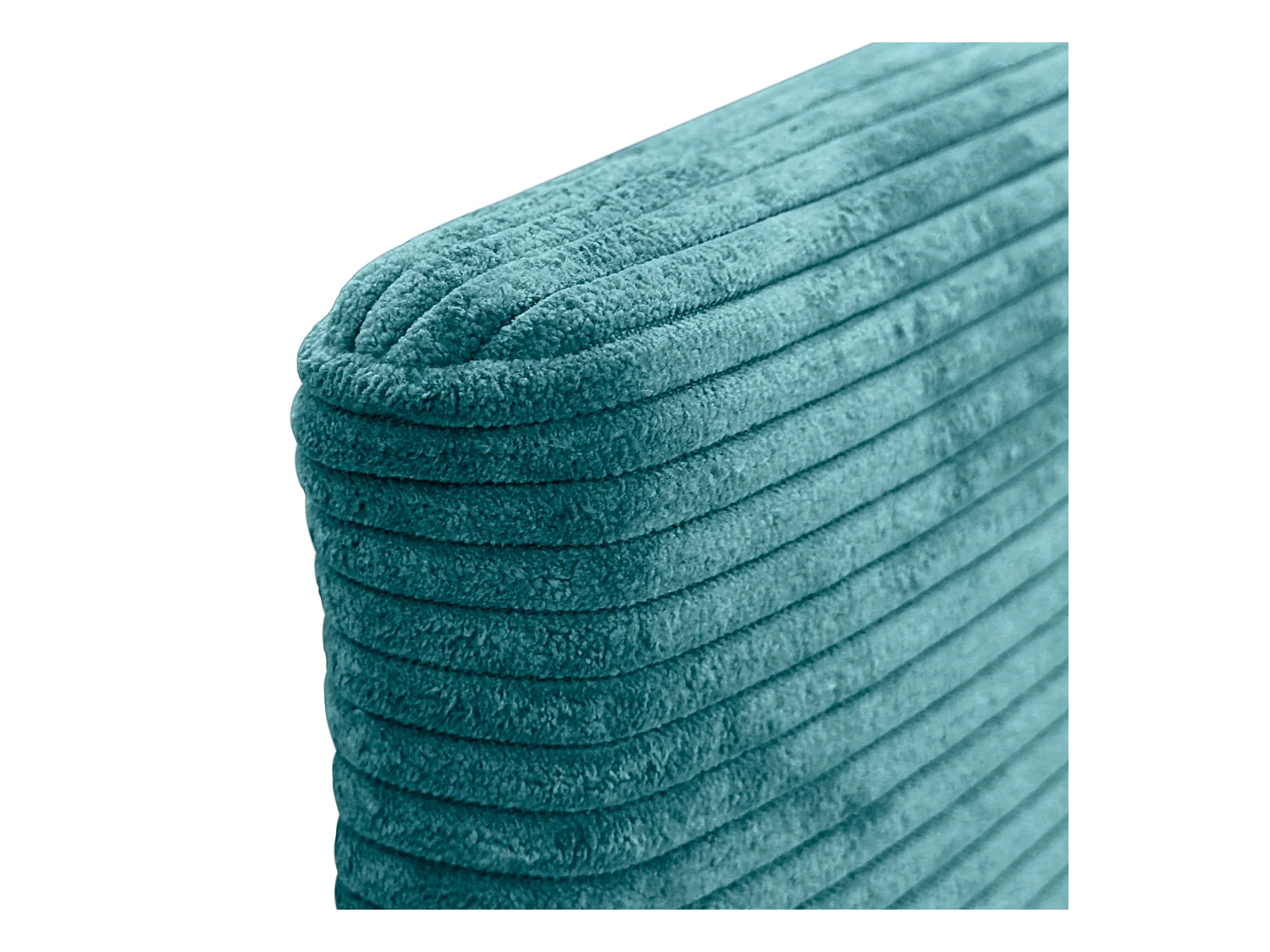 DHOME Effen corduroy hoofdeinde 145x50 bedden 120/135/140 - Turkoois