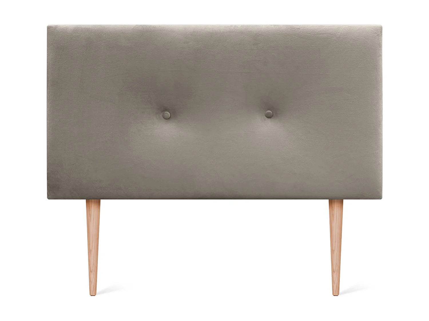 DHOME Tête de Lit Velours Lisse avec Boutons 105x115 avec Pieds de Lit 105 - Marron