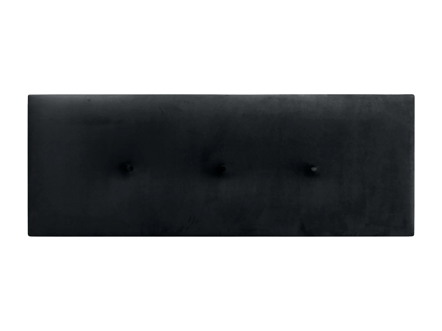 DHOME Tête de Lit Velours Lisse avec Boutons 160x60 Lits 150/160 - Noir