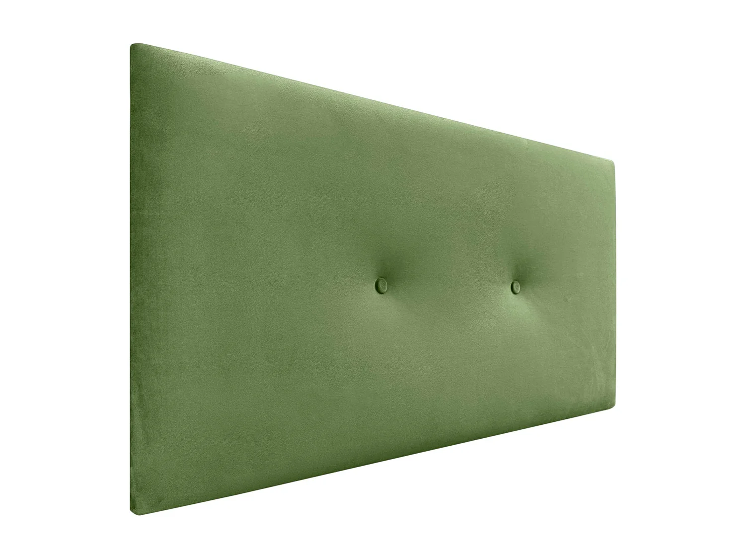 DHOME Tête de Lit Velours Lisse avec Boutons 110x50 Lits 105 - Vert Jungle