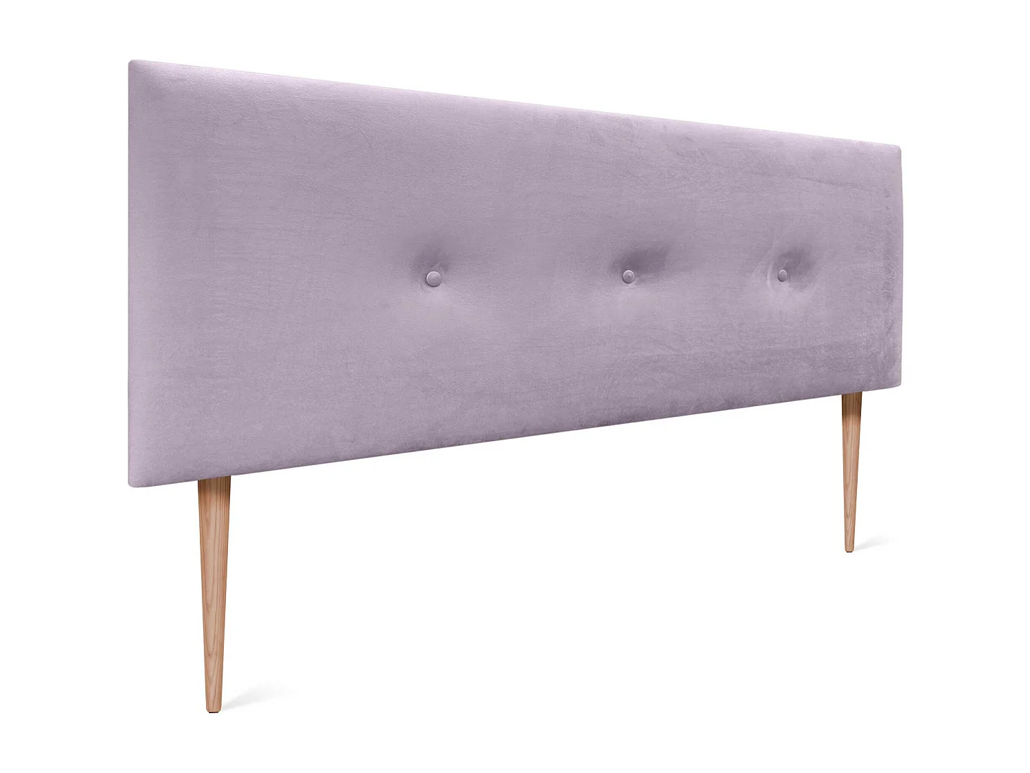 DHOME Hoofdeinde glad fluweel met knopen 160x115 met bedpoten 150/160 - Zalm